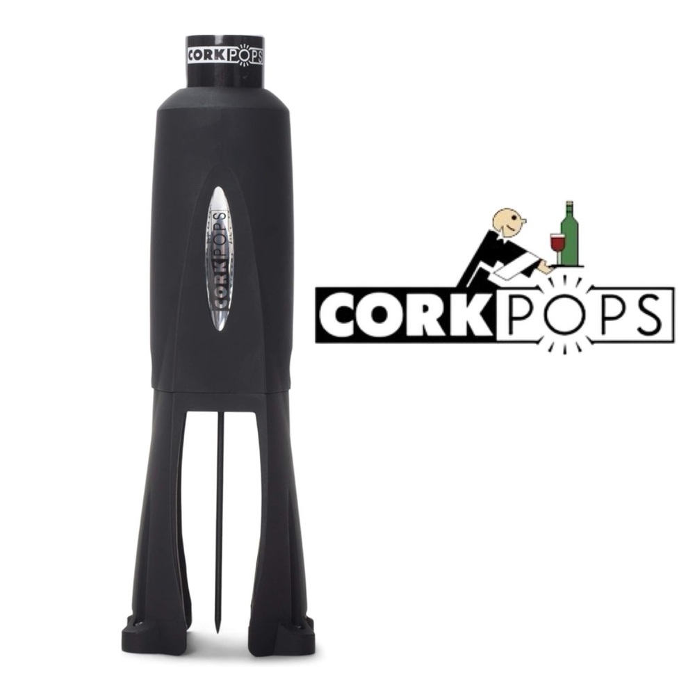 CORK POPS Legacy Wine Opener Built-in 4-Blade Foil Cutter Safe Cork Removal